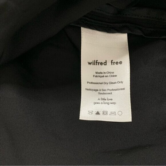 Aritzia Wilfred Free Long Blazer Trench Coat Jacket Lightweight Black Satin S - Picture 6 of 13